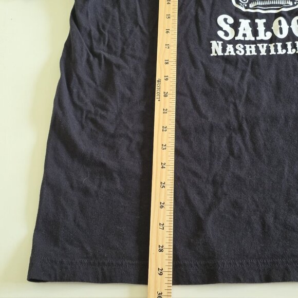 Bella+Canvas T Shirt Men XL Black Lucky Bastard Saloon Skull Graphic Print Boho - Picture 7 of 12